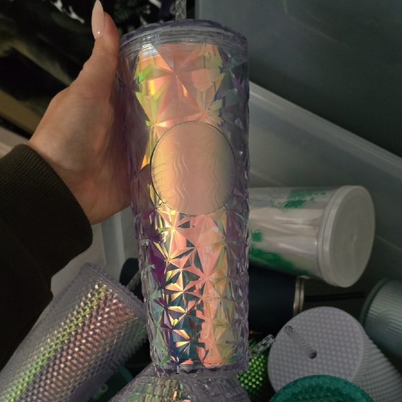 Starbucks Textured Tumblers in Green, Pink, and Silver - Picture 5 of 16